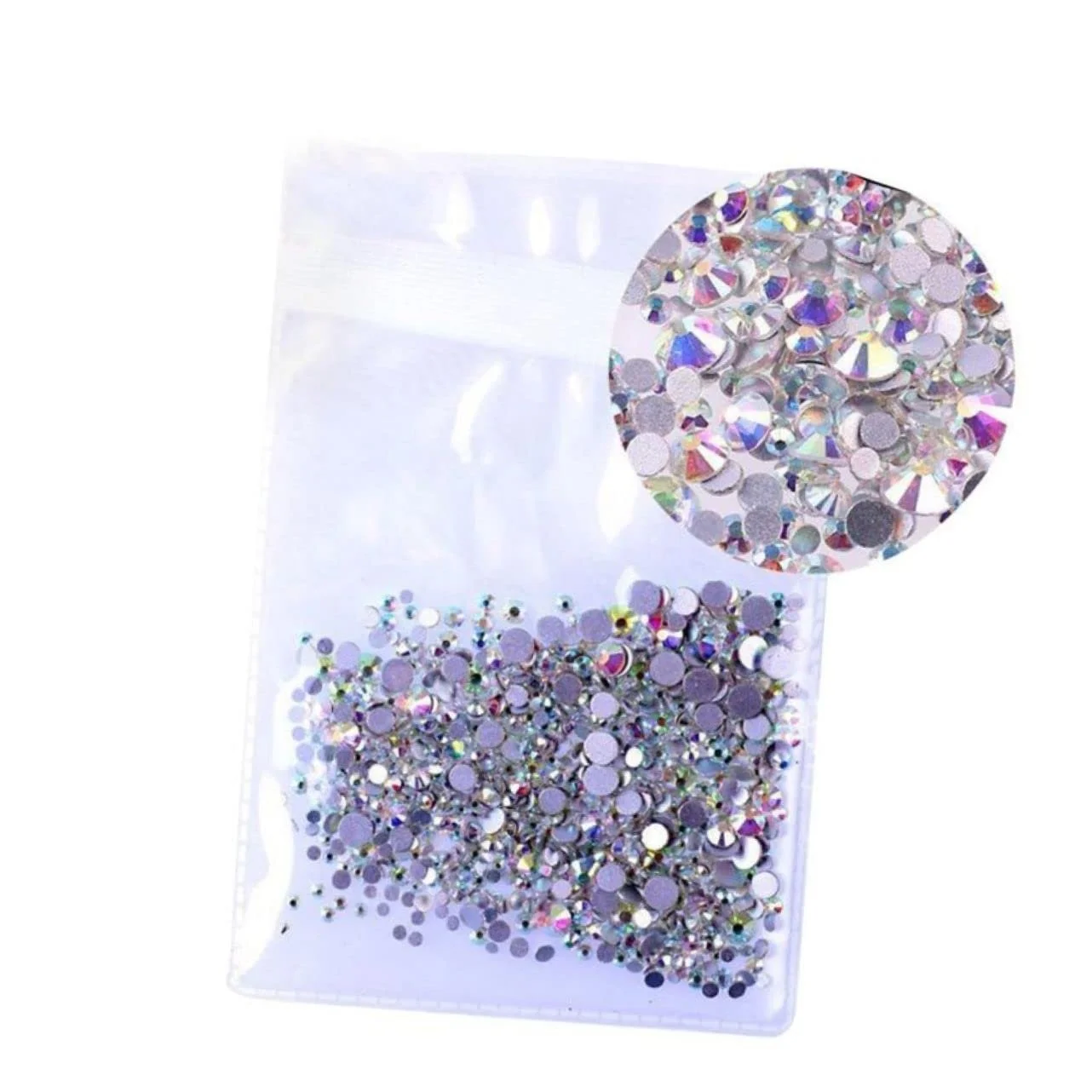 Стрази FRCOLOR Kristall, круглі, 4320 шт, мікс, пласка задня частина, фото №3