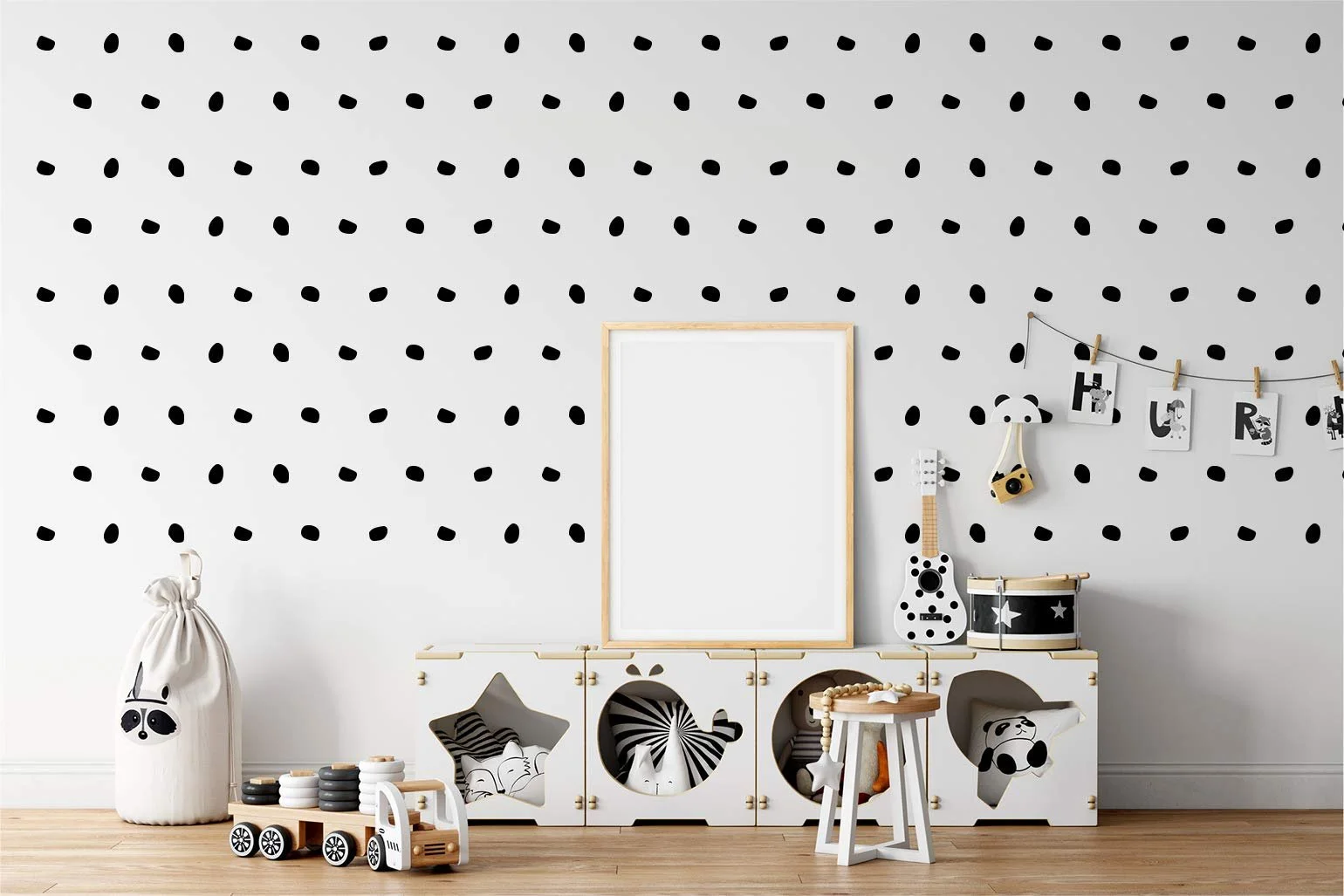 Наклейка на стіну 168 x Black London Spots Decorative Removable Vinyl Чорний, фото №2 Наклейка на стіну 168 x Black London Spots Decorative Removable Vinyl Чорний, фото №2