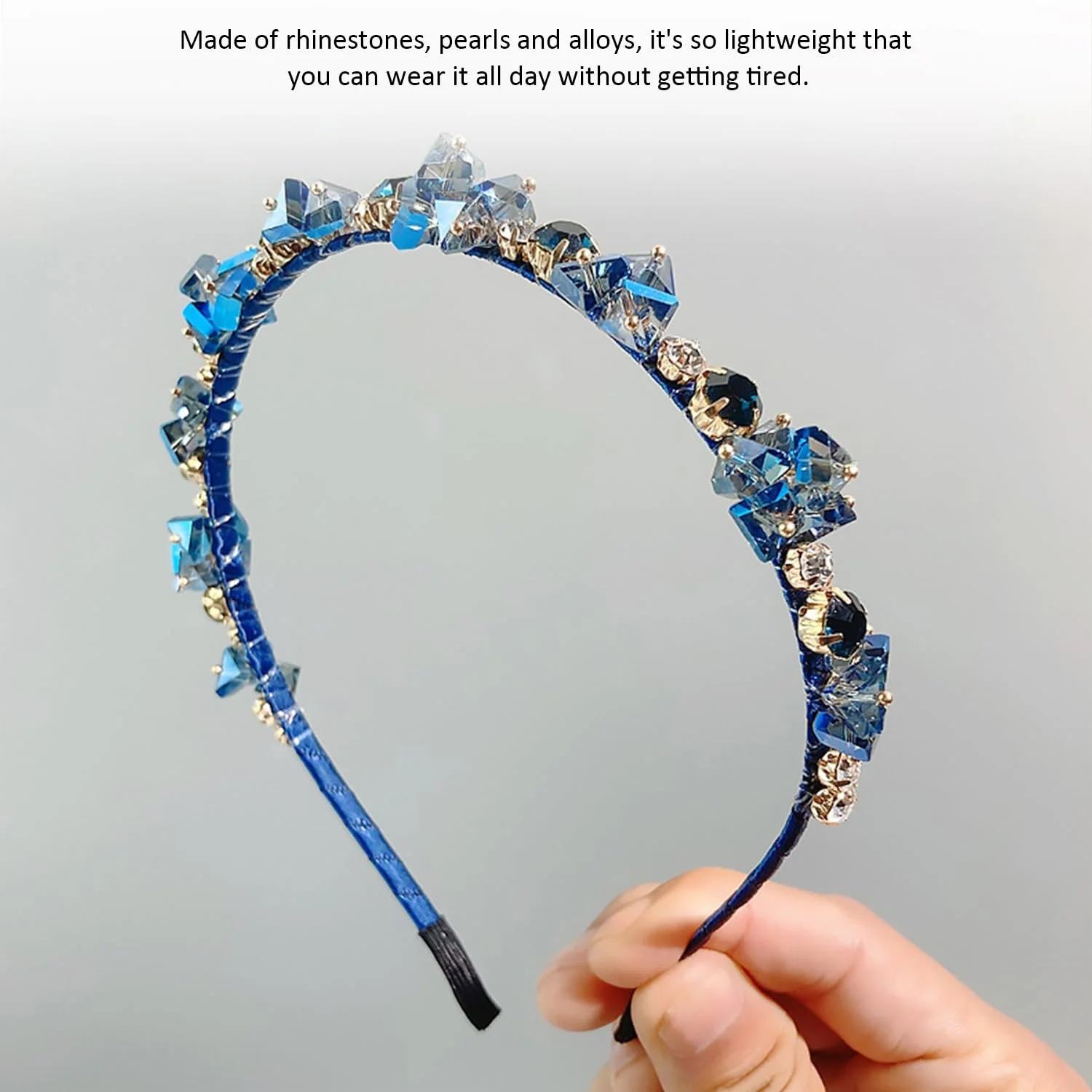 Обруч з кристалами та стразами, фото №3 Обруч з кристалами та стразами, фото №3