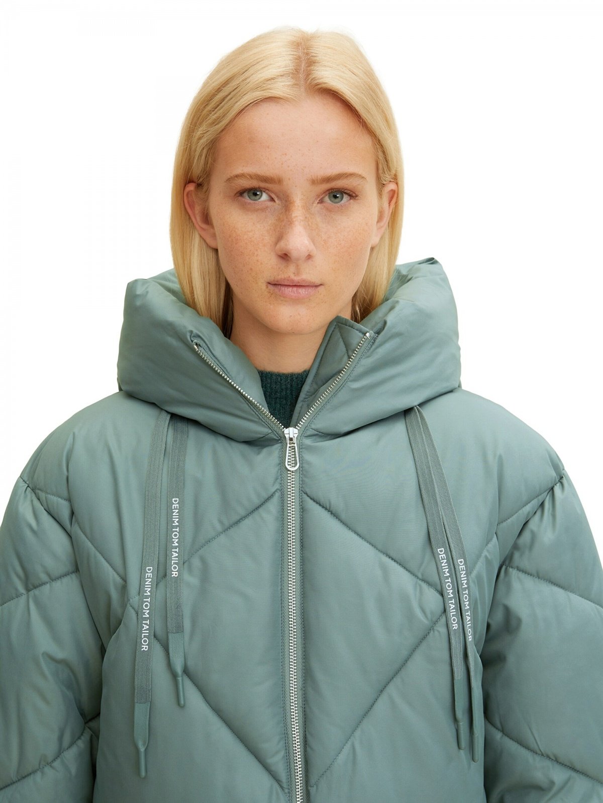 Куртка modern short puffer jacket 1032686-19643 Tom Tailor Блакитний M, фото №3