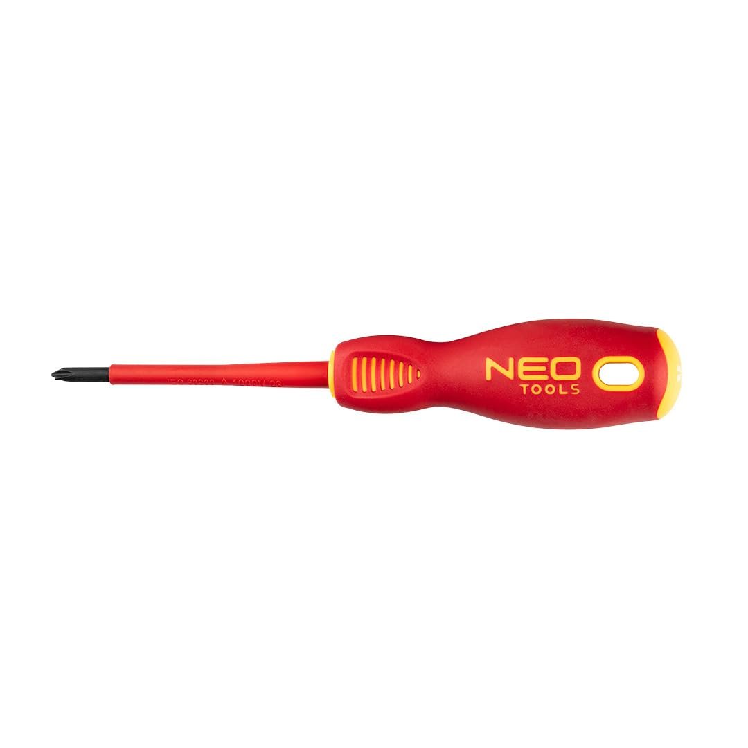 Отвертка диэлектрическая NEO TOOLS PlusMinus 1000 V VDE-изолированная многокомпонентная рукоятка 80 мм (SL/PH1 x 80 мм), фото №1 Отвертка диэлектрическая NEO TOOLS PlusMinus 1000 V VDE-изолированная многокомпонентная рукоятка 80 мм (SL/PH1 x 80 мм), фото №1
