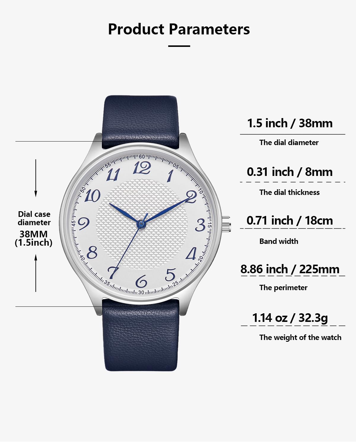 Годинник Чоловічий CIVO Аналоговий Водонепроникний Класичний Бізнес Синій, фото №7