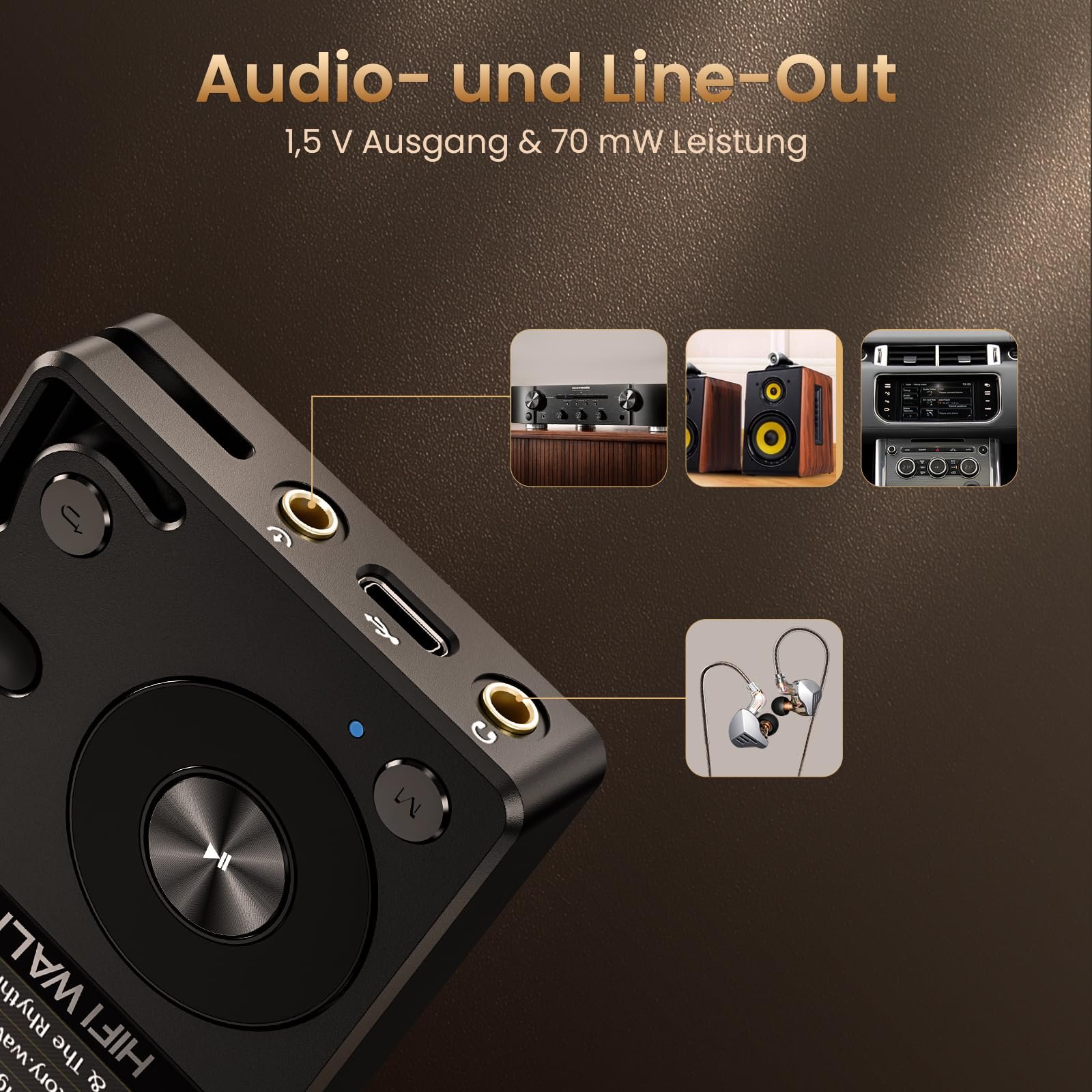MP3-плеер HIFI WALKER H2 High Resolution Bluetooth FLAC WAV Цифровой Черный, фото №5