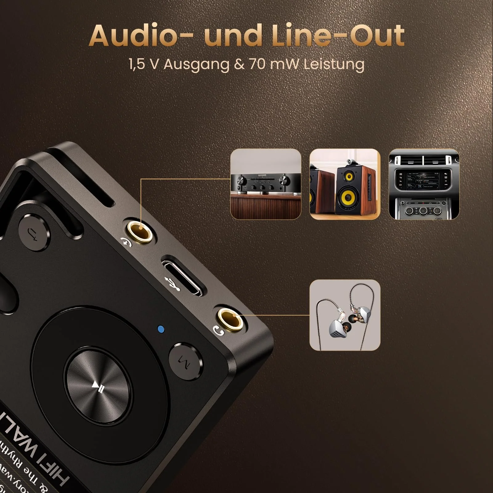 MP3-плеєр HIFI WALKER H2 High Resolution Bluetooth FLAC WAV Цифровий Чорний, фото №5