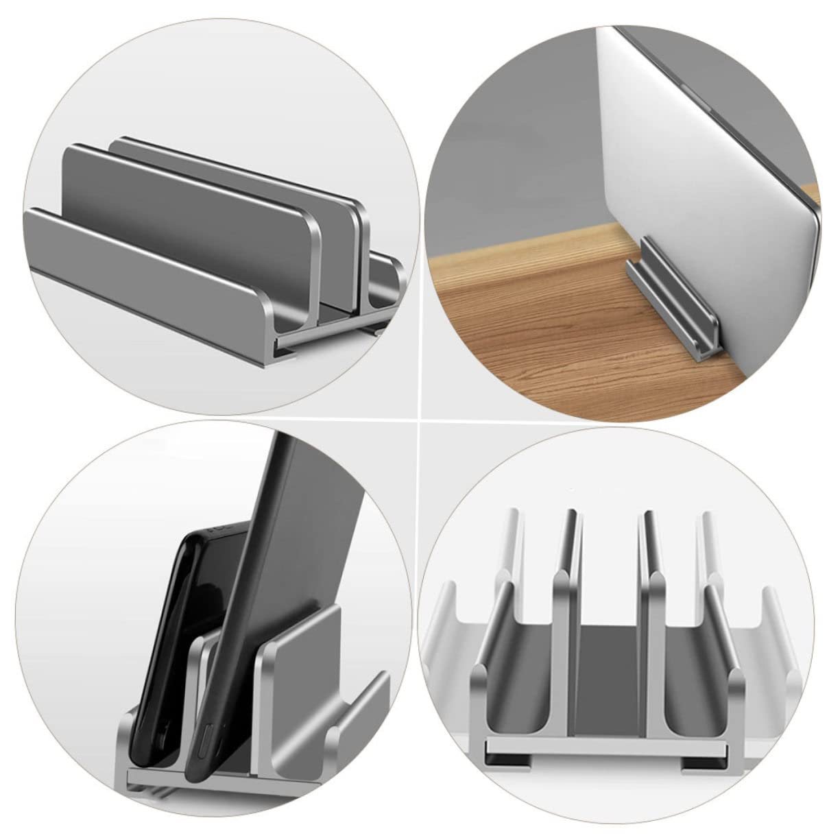 Підставка для ноутбука NUOBESTY регульована вертикальна для дому/офісу, стабільна, компактний органайзер для робочого столу, фото №4