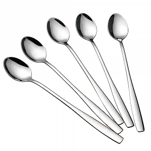 Ложка коктейльная Latte, длинная десертная ложка, длинная ложка для латте макиато, нержавеющая сталь, набор 6 шт - Фото 1