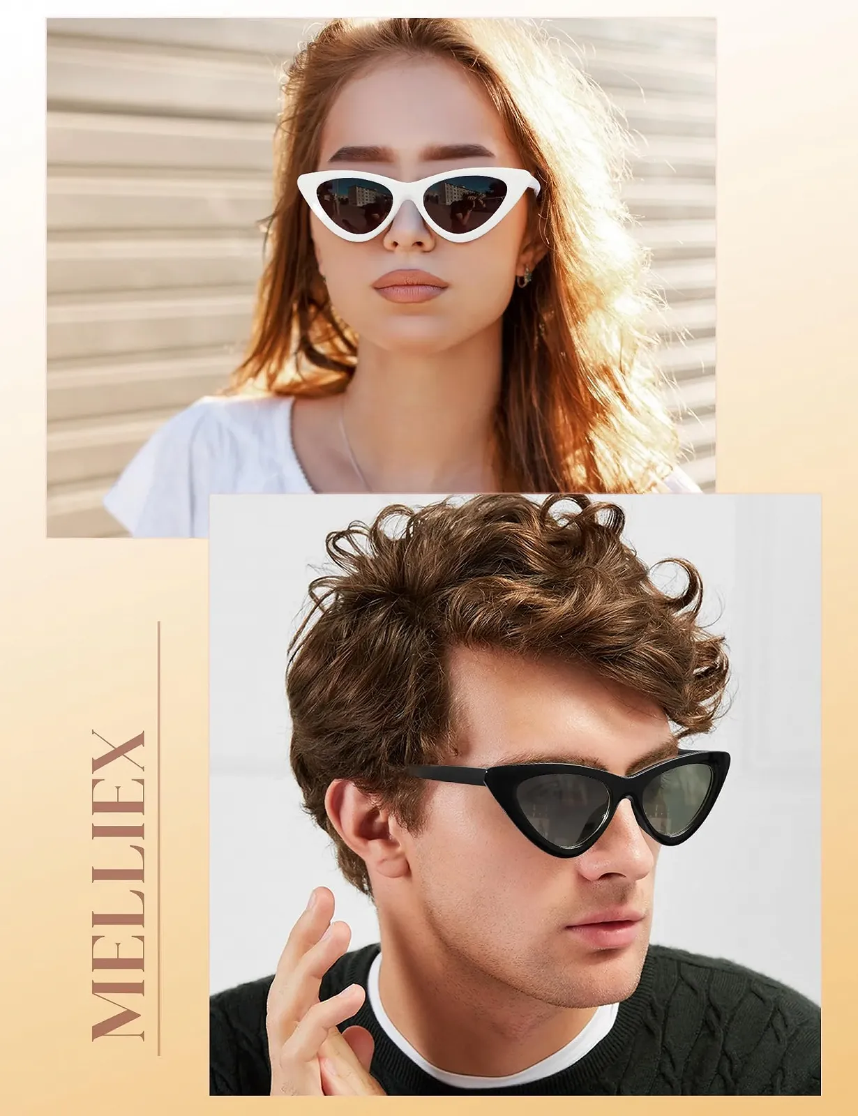 Сонцезахисні окуляри Котяче око MELLIEX Ретро, набір 4 шт, фото №2