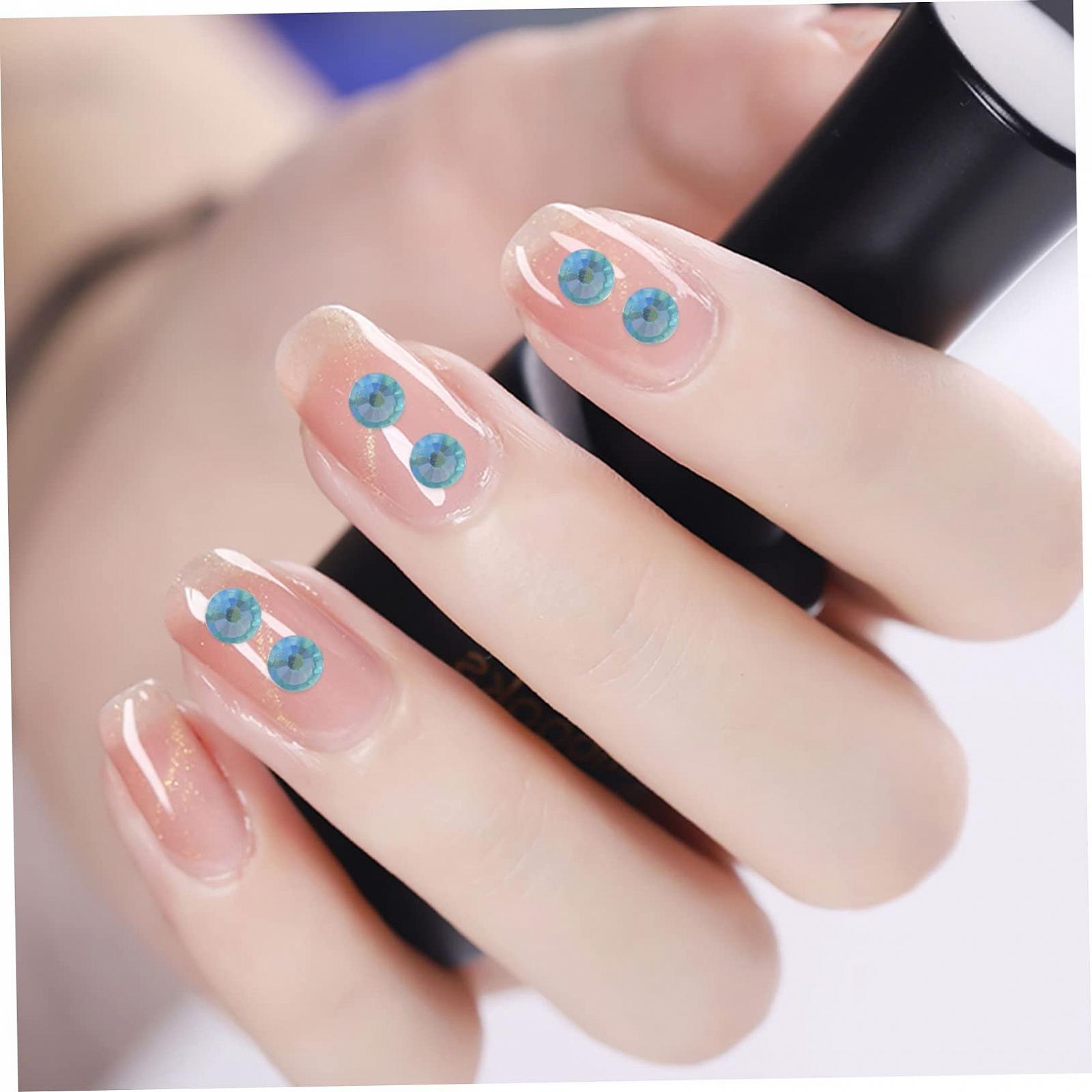 Стразы для ногтей Healeved Плоские, стеклянные, круглые, 1440 шт., фото №6