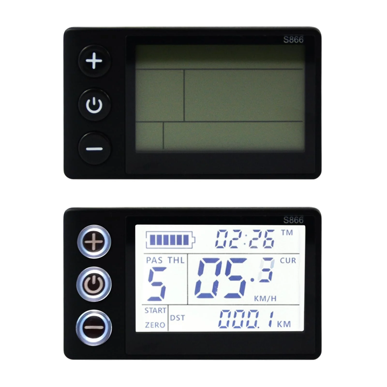 Велокомпьютер S866 LCD дисплей 24 V 36 V 48 V 5-пиновый водонепроницаемый разъем, фото №8