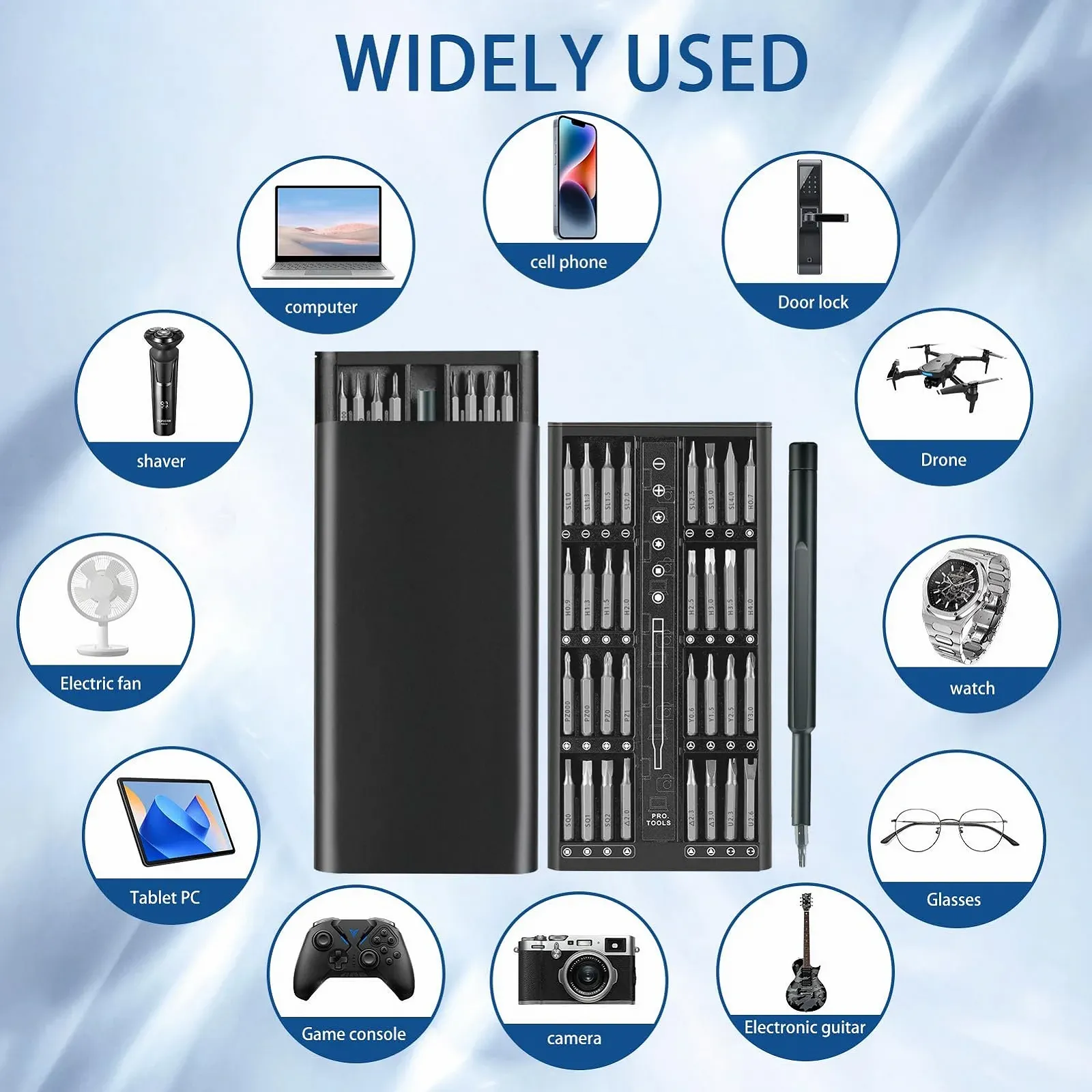 Електрична прецизійна викрутка 63-в-1 для електроніки та ноутбуків, фото №6