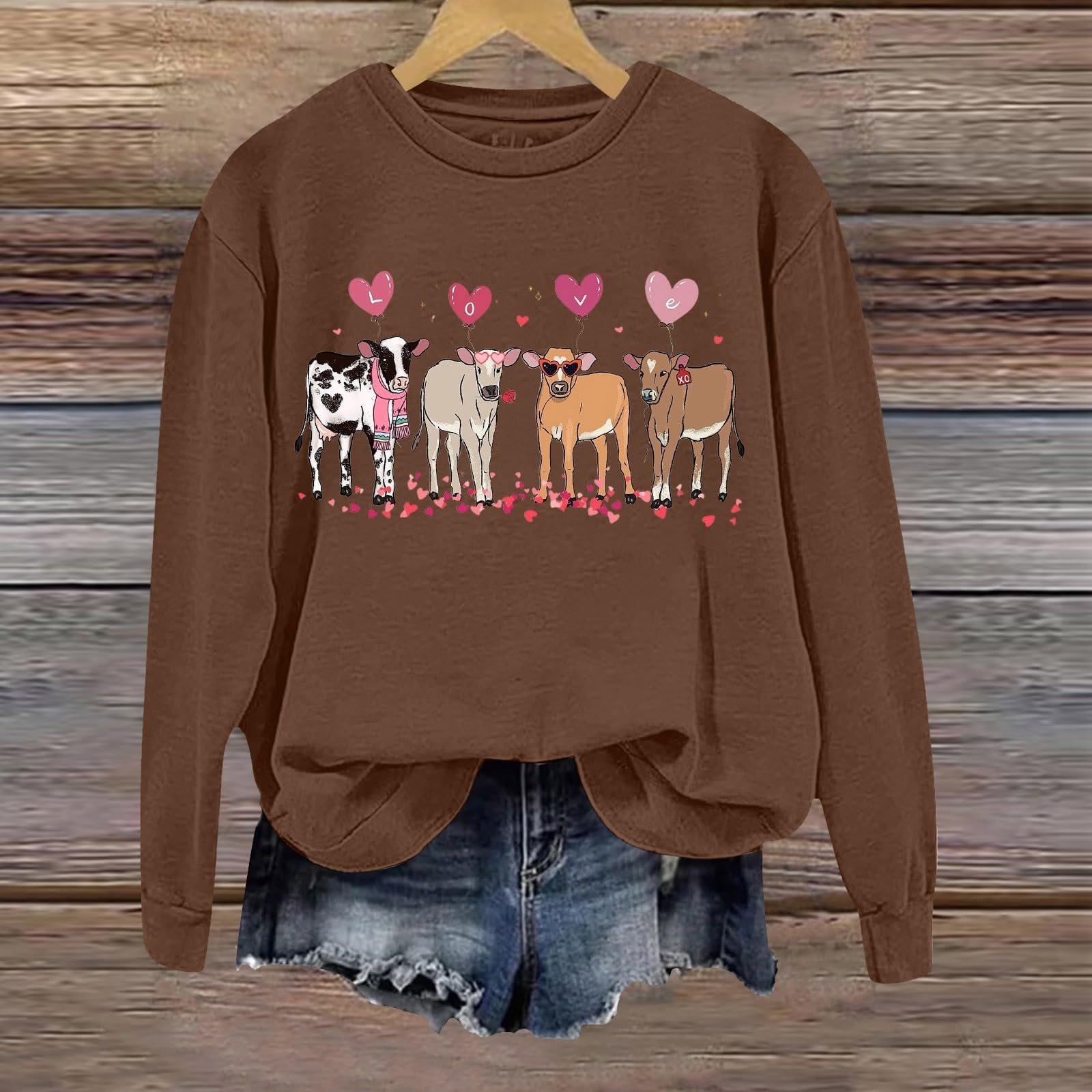 Женская Толстовка Vhersily с Леопардовым Принтом, Длинным Рукавом, в Клетку, Однотонная, Модная Подростковая Блуза, фото №2