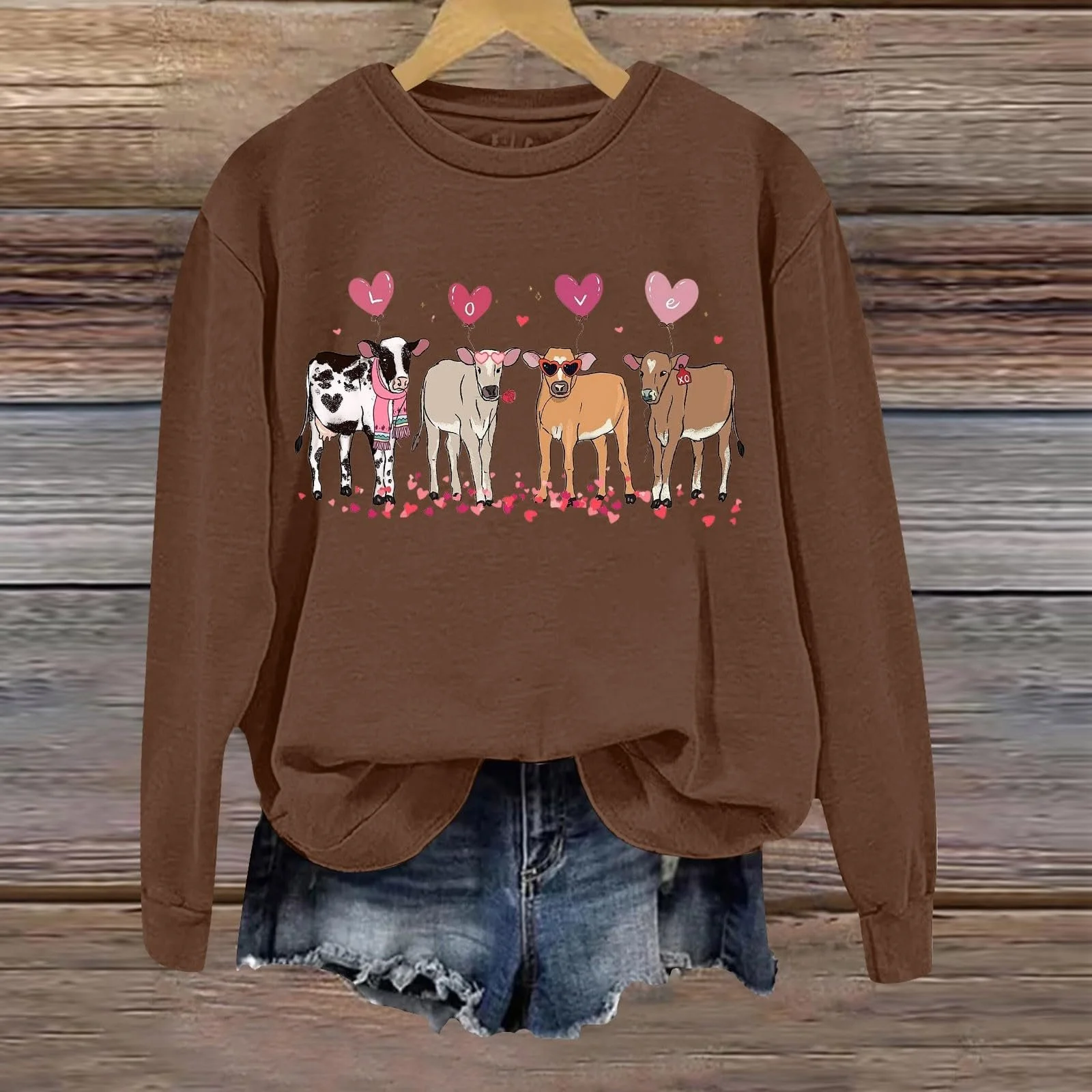 Женская Толстовка Vhersily с Леопардовым Принтом, Длинным Рукавом, в Клетку, Однотонная, Модная Подростковая Блуза, фото №2