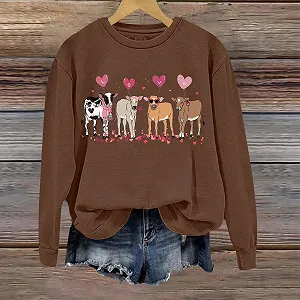 Женская Толстовка Vhersily с Леопардовым Принтом, Длинным Рукавом, в Клетку, Однотонная, Модная Подростковая Блуза synthetic.ua - Фото 1