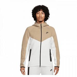 Толстовка Nike Sportswear Tech Fleece Windrunner Full-Zip Hoodie бежевого/белого цвета FB7921-121 XL - Фото 1
