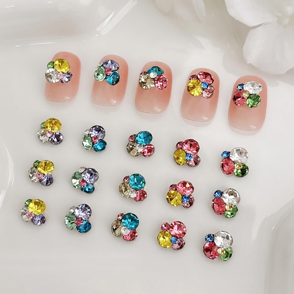 Шармы для ногтей со стразами Разноцветные цирконовые камни для ногтей Блестящие камни для ногтей Самоцветы для ногтей Камни для ногтей Дизайн ногтей Украшения для ногтей, фото №4