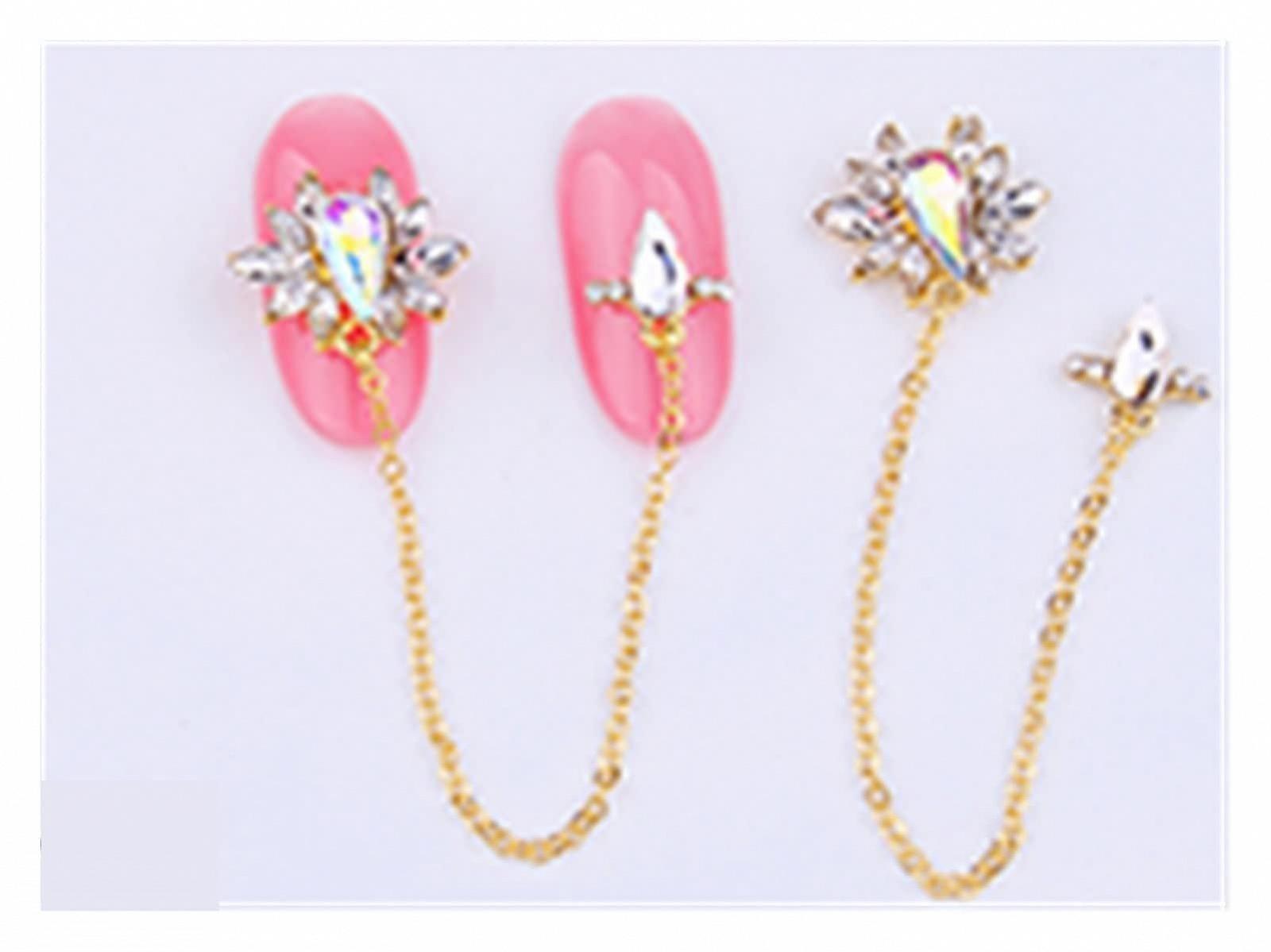 Цепочка yaoqijie 85 мм, блестящий кристалл, стразы, 3D, для украшения ногтей, кристалл AB сплав, цвет: JE315 (10 шт.), фото №1 Цепочка yaoqijie 85 мм, блестящий кристалл, стразы, 3D, для украшения ногтей, кристалл AB сплав, цвет: JE315 (10 шт.), фото №1