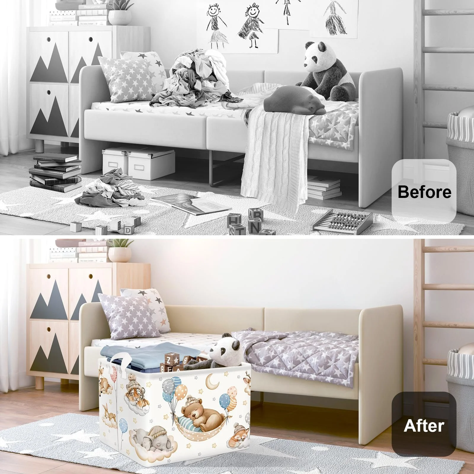 Корзина для игрушек HUUMONSS Детская складная для мальчиков девочек, фото №2 Корзина для игрушек HUUMONSS Детская складная для мальчиков девочек, фото №2