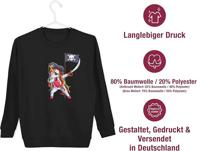 Джемпер Shirtracer Единороги Танцующий единорог Пиратский капитан I Пиратская вечеринка, фото №3 Джемпер Shirtracer Единороги Танцующий единорог Пиратский капитан I Пиратская вечеринка, фото №3