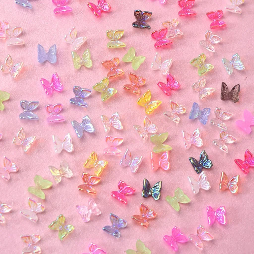 3D Декор Бабочки Характеристики Кристалл для маникюра, 50 шт, фото №4