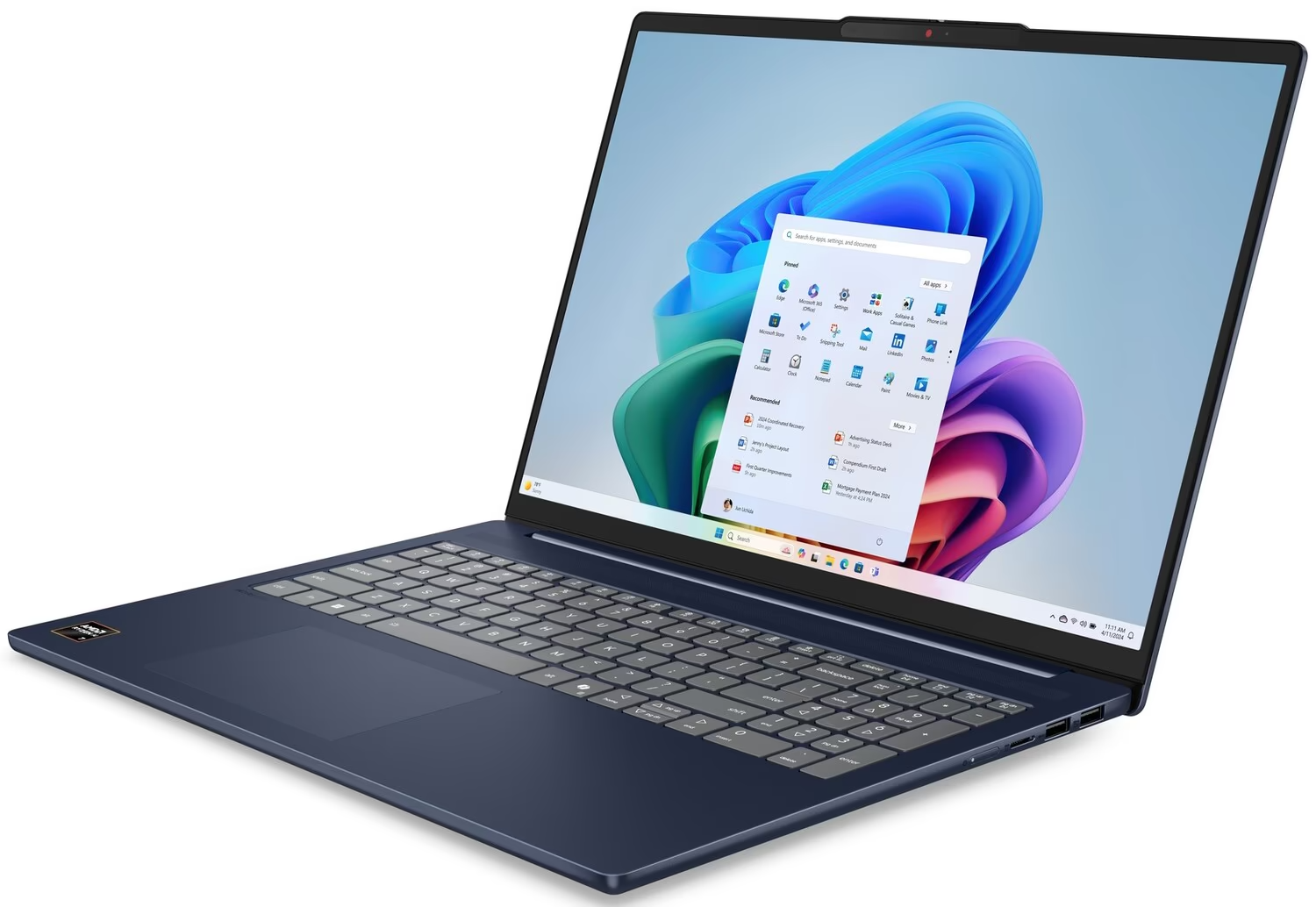 Ноутбук 16" Lenovo IdeaPad Slim 5 16ARP10 AMD Ryzen 7 7735HS RAM 32GB SSD 512GB + SSD 512GB Windows 11 Алюминиевый корпус (UKR), фото №8