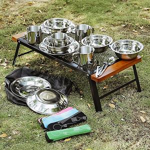 Набір посуду Outdoor Camping з нержавіючої сталі synthetic.ua - Фото 1