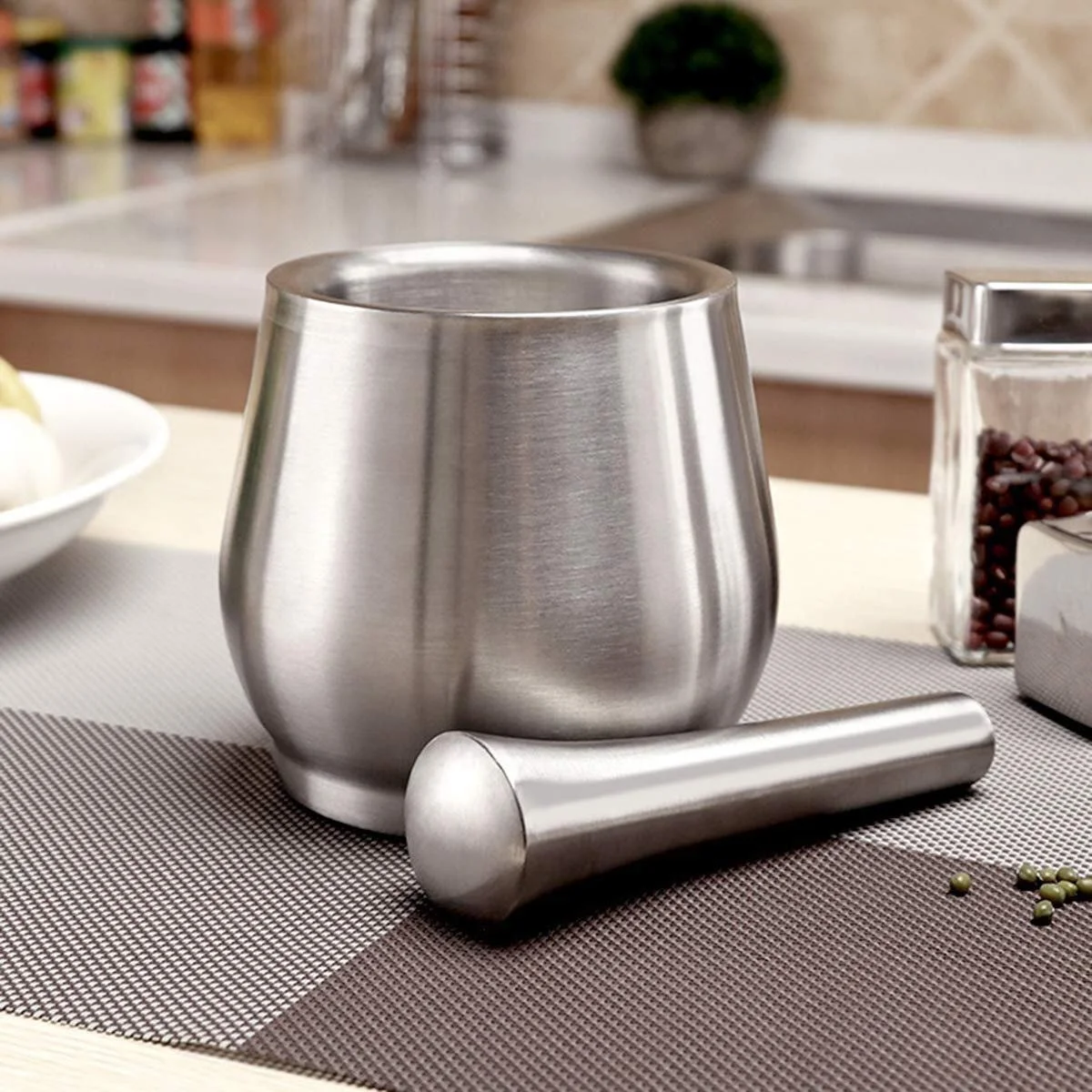 Ступка з товкачиком з нержавіючої сталі, фото №6