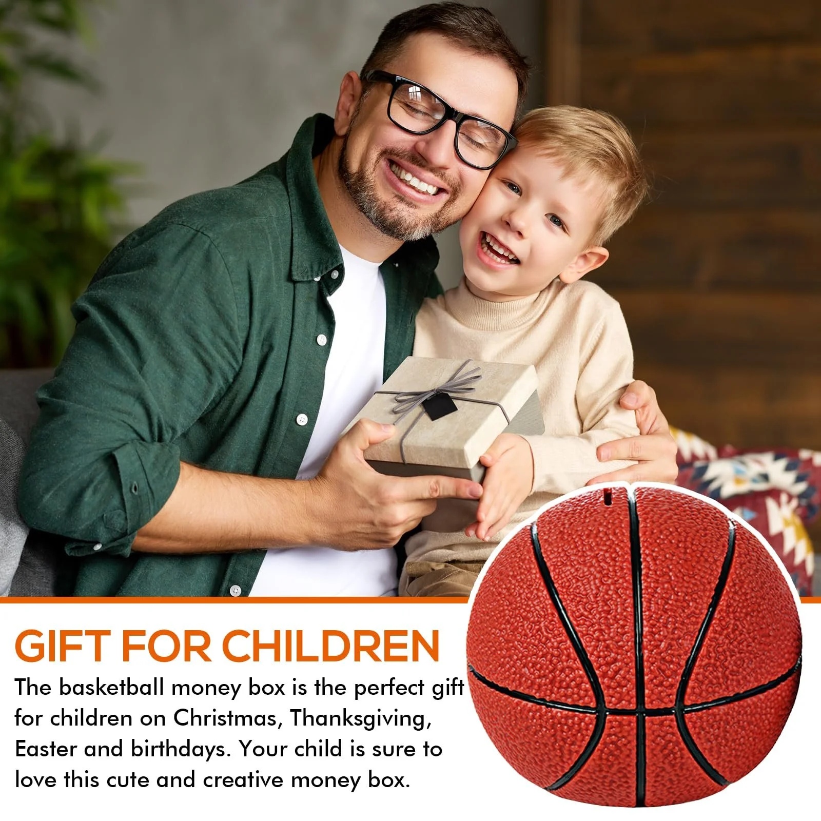 Скарбничка Basketball 19 см баскетбольний м'яч Creative Piggy Bank, фото №4