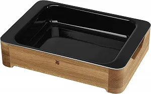 Форма для лазаньи WMF Fusiontec 36 x 26 x 8 см керамическая с деревянной подставкой термостойкая до 450 °C Large synthetic.ua - Фото 1