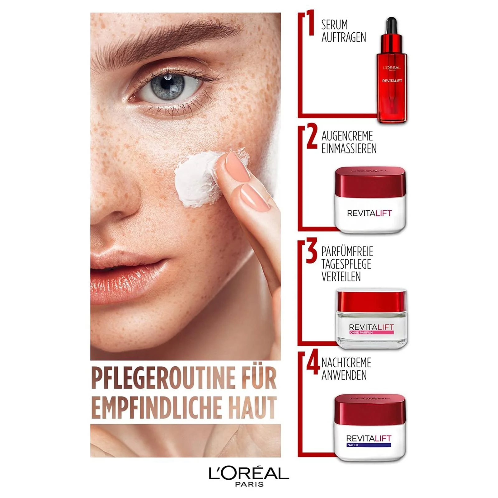 Денний крем для обличчя L'Oréal Paris Revitalift Classic антивіковий зволожуючий без парфумованих віддушок 50 мл (набір 2 шт), фото №6 Денний крем для обличчя L'Oréal Paris Revitalift Classic антивіковий зволожуючий без парфумованих віддушок 50 мл (набір 2 шт), фото №6