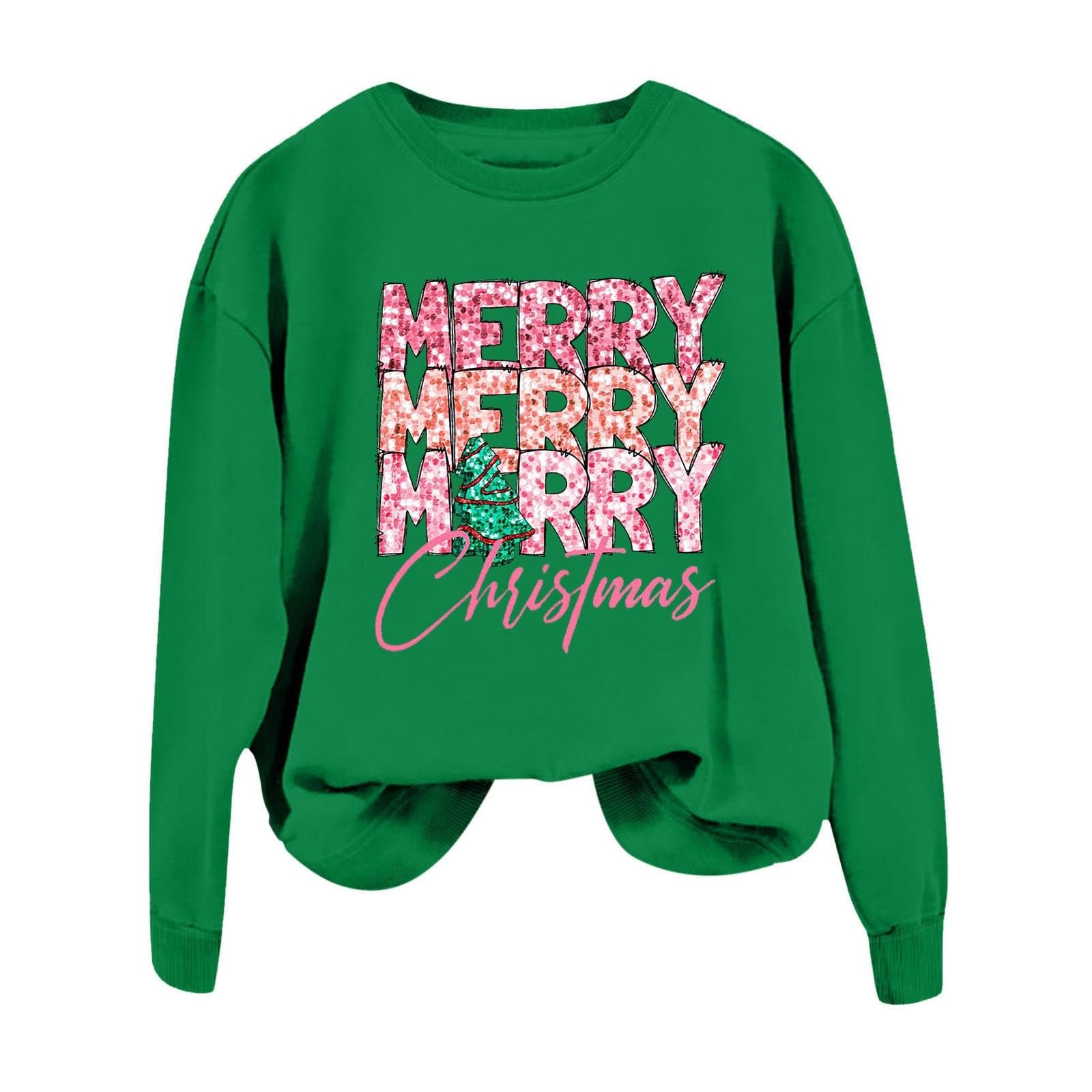 Рождественский джемпер Женский Рождественский Свитшот Женский Смешной Принт Рождественская Толстовка Рождественский Круглый Вырез Пуловер Рубашка с Длинными Рукавами Рождественский Джемпер Топ для Девочек-Подростков Модный, фото №2