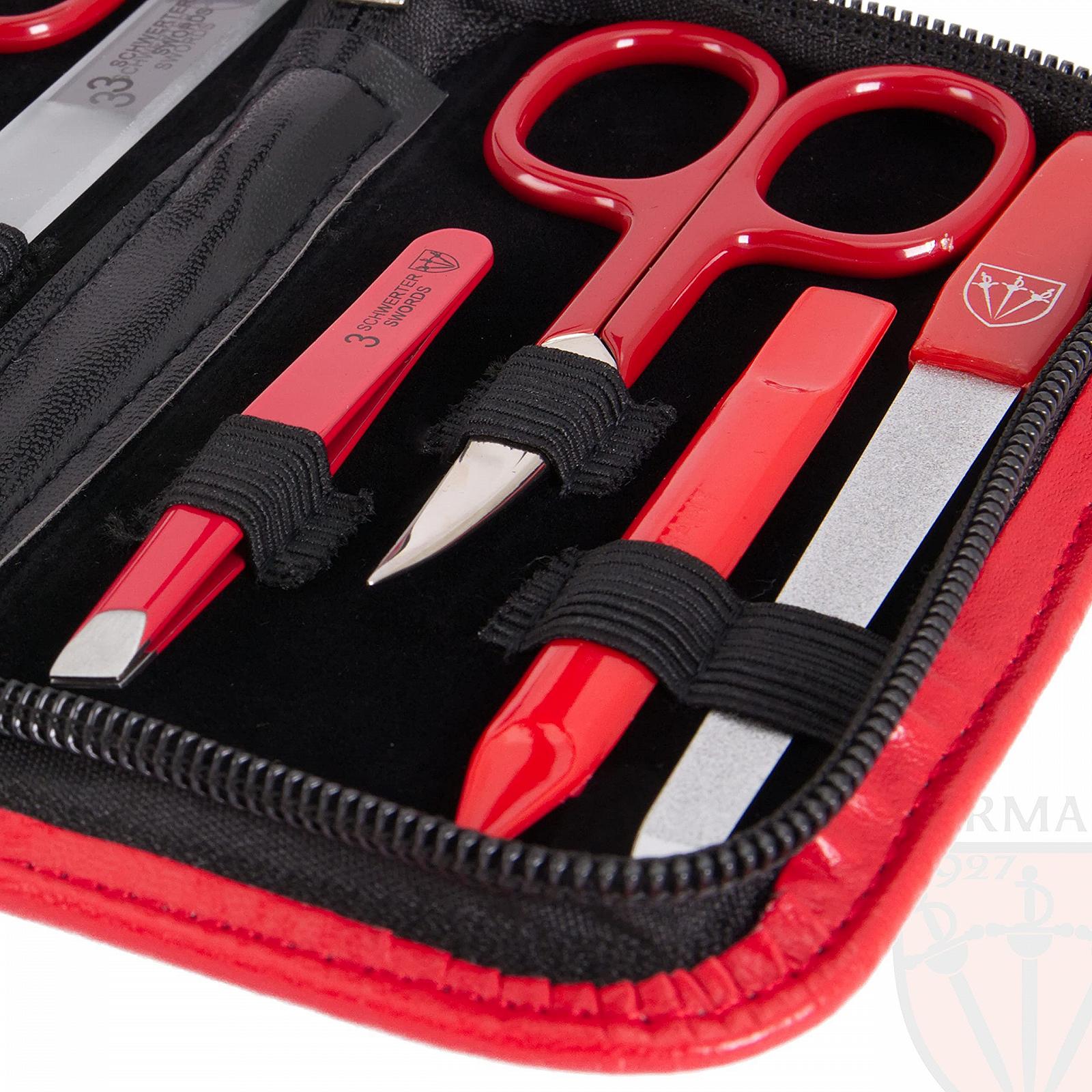 Набір для манікюру та педикюру DREI SCHWERTER Emilia, 8 предметів, червоний, фото №4 Набір для манікюру та педикюру DREI SCHWERTER Emilia, 8 предметів, червоний, фото №4