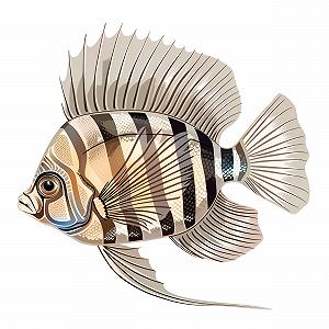 Наклейка для стін GRAZDesign Bathroom Fish Maritime 51 x 50 см synthetic.ua - Фото 1