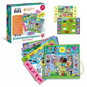 Электровикторина Мир животных 6 карточек 12 заданий укр [tsi245621-TSI] - Фото 1