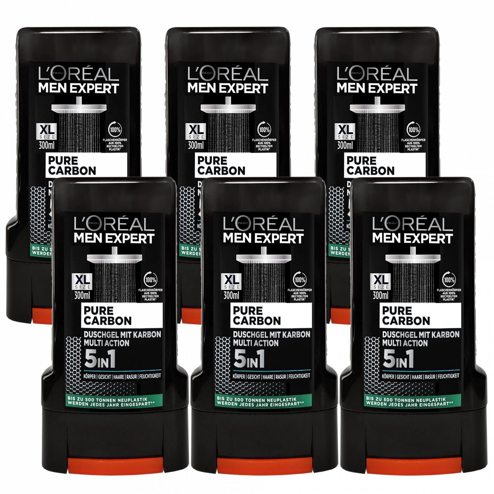 Гель для душу Men Expert Pure Carbon Clean 5-in-1 XL 6 x 300 мл, фото №1 Гель для душу Men Expert Pure Carbon Clean 5-in-1 XL 6 x 300 мл, фото №1