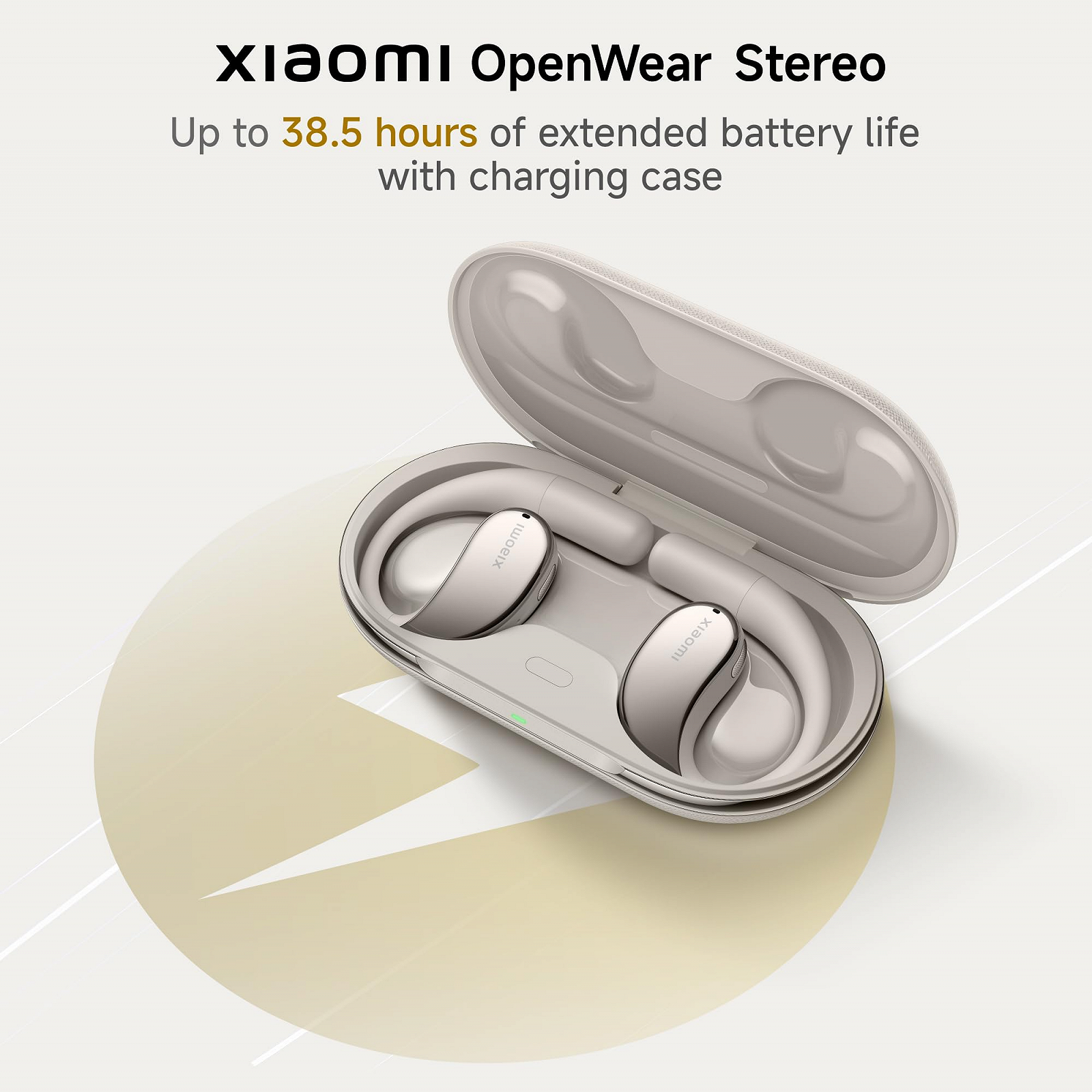 Бездротові навушники Xiaomi OpenWear Stereo / Bluetooth 5.3 / Активне шумозаглушення / ANC / ENC / LHDC, AAC, SBC / Вологозахист IP54 / Швидка зарядка / Пісочний бежевий, фото №7 Бездротові навушники Xiaomi OpenWear Stereo / Bluetooth 5.3 / Активне шумозаглушення / ANC / ENC / LHDC, AAC, SBC / Вологозахист IP54 / Швидка зарядка / Пісочний бежевий, фото №7