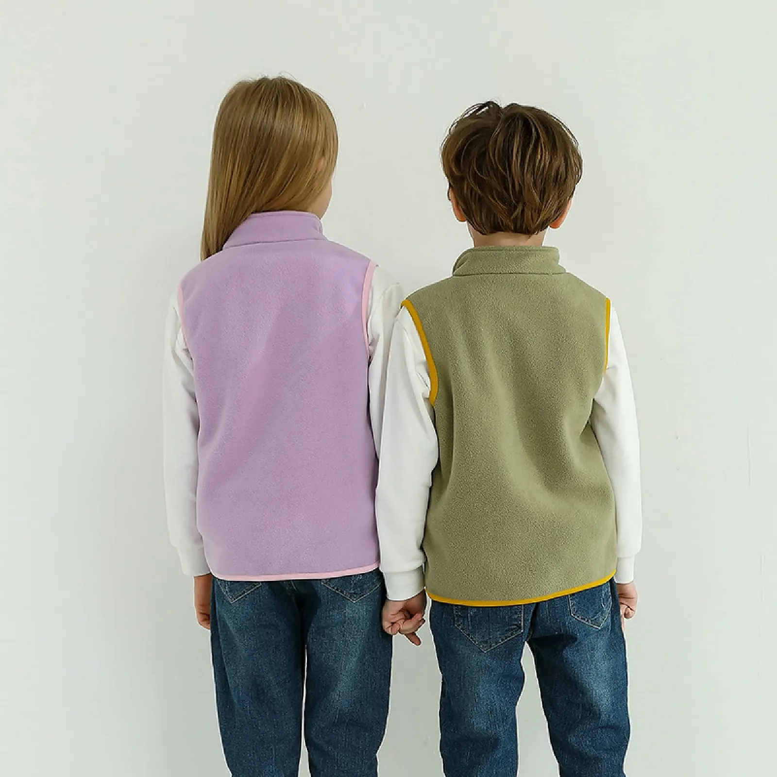 Жилет ANIMQUE Детский для мальчиков и девочек Флисовый Двухслойный Флисовый жилет без рукавов на молнии со стойкой, фото №6