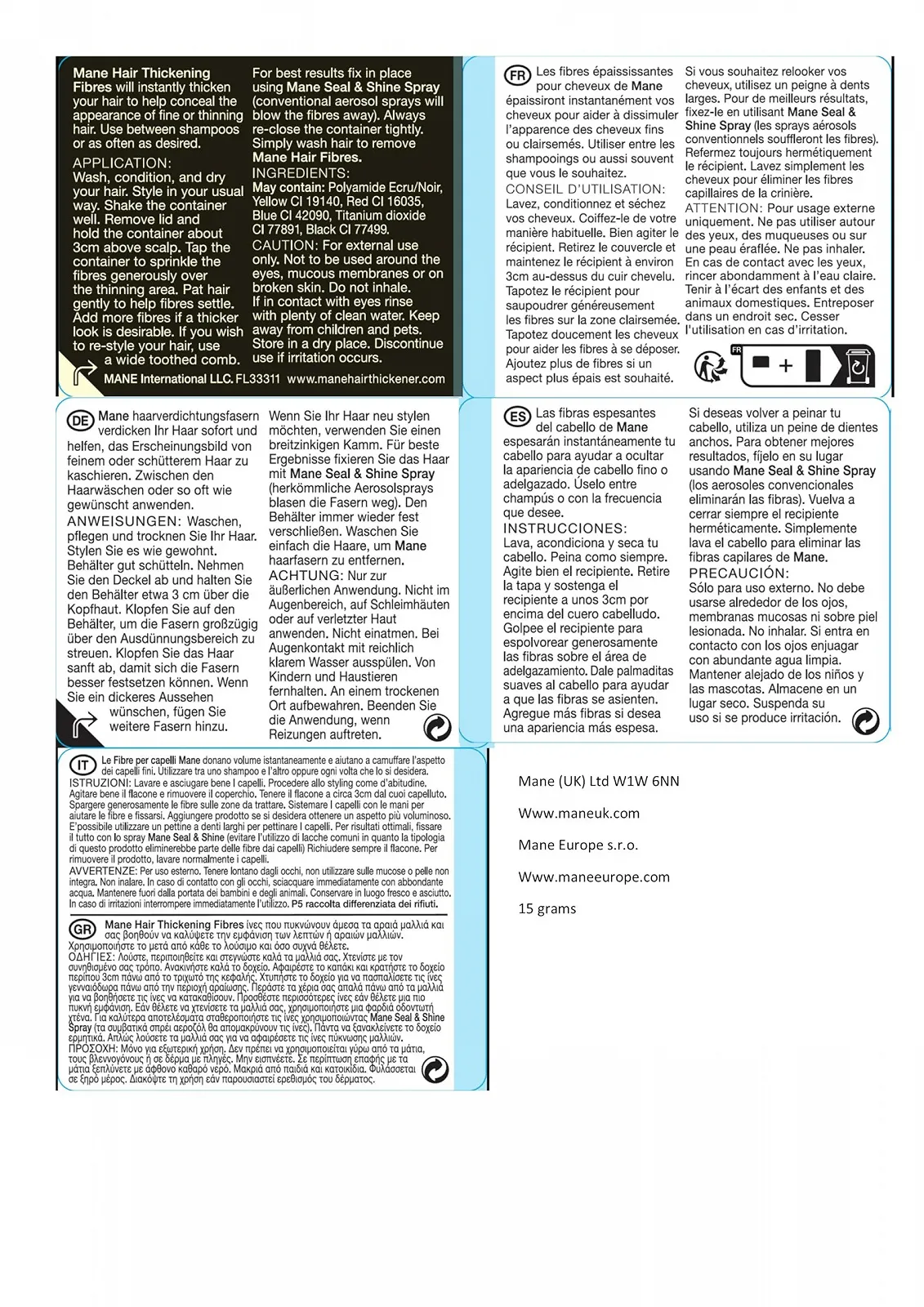 Волокна для загущення волосся Mane - Подвійна упаковка Сірий, фото №6 Волокна для загущення волосся Mane - Подвійна упаковка Сірий, фото №6