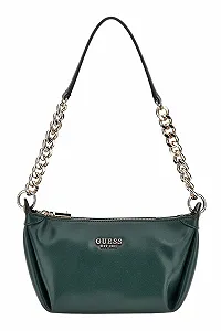 Сумка на плече GUESS Eco Evaine Top Zip Forest - Фото 1