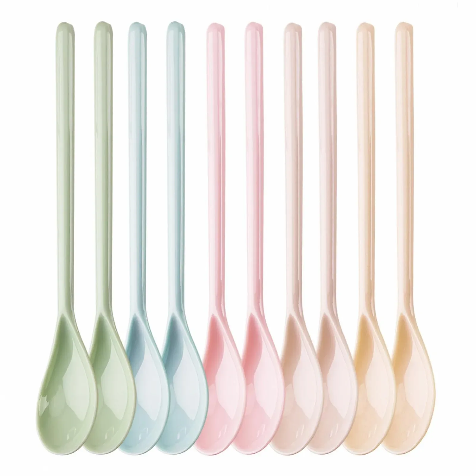 Ложка Пластикова Кольорова Довга, фото №1