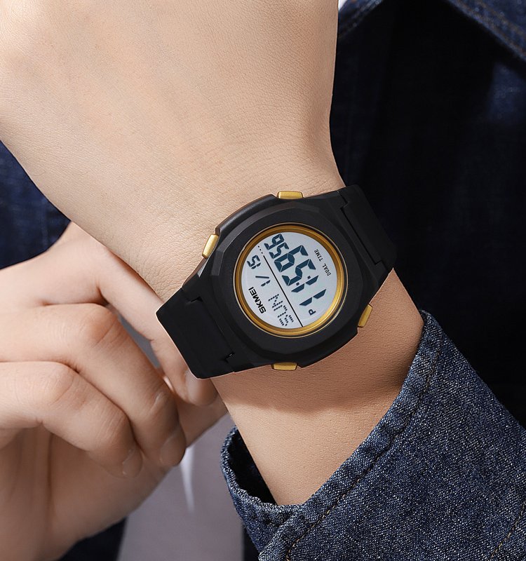 Годинник Skmei 2023 Black-Gold White, фото №3