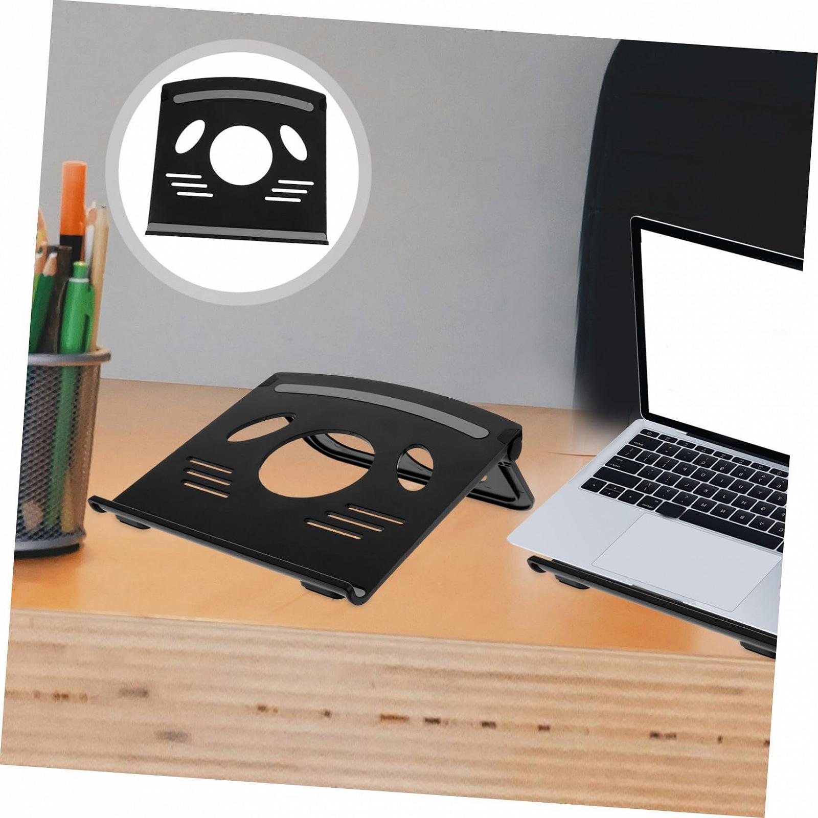 Подставка для ноутбука Регулируемая по высоте Вентилируемая для ноутбука и планшета Компактная Отполированная вручную Портативная для офиса и дома Серая Настольная подставка для ноутбука, фото №4