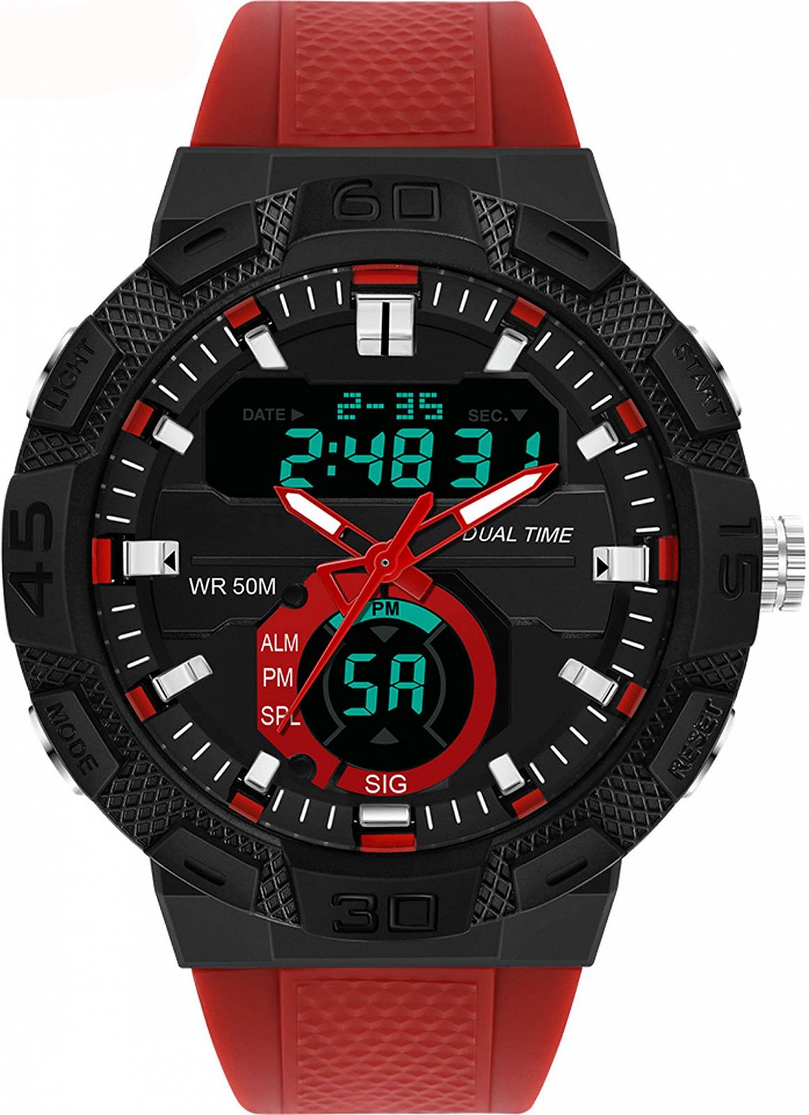 Годинник findtime Цифровий Аналоговий Чоловічий 5ATM Світлодіодне підсвічування 12/24H Будильник Хронометр, фото №1