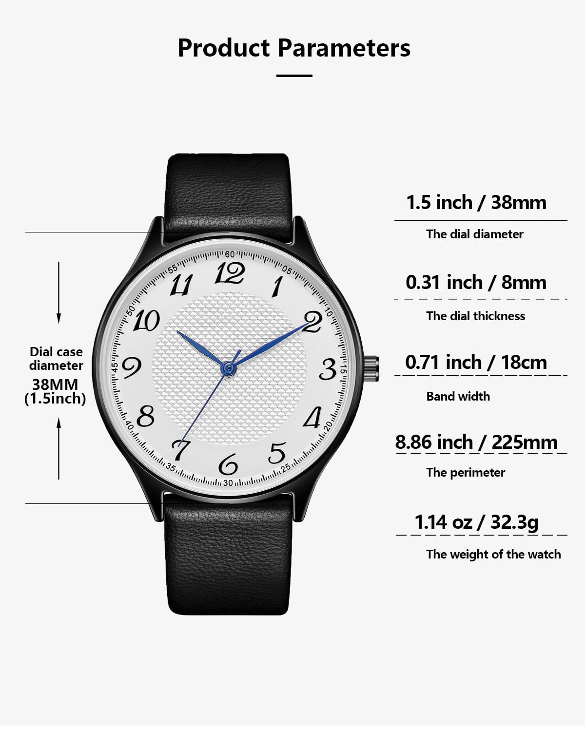 Чоловічий годинник CIVO Класичний бізнес A-1 Чоловічий Чорний, фото №6