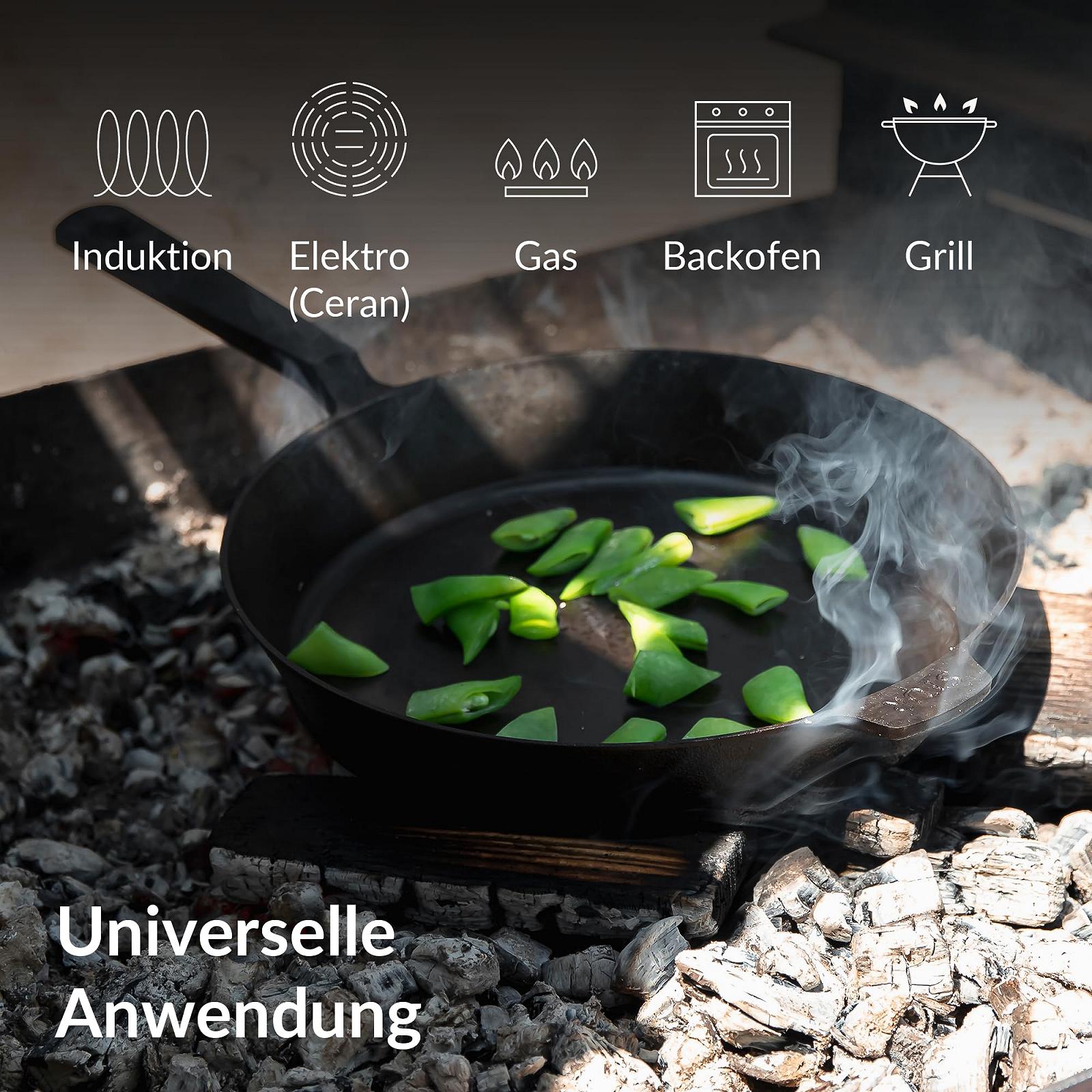 Набор сковород STUR Original Cast Iron 24 см и 28 см Чугунная сковорода, фото №5