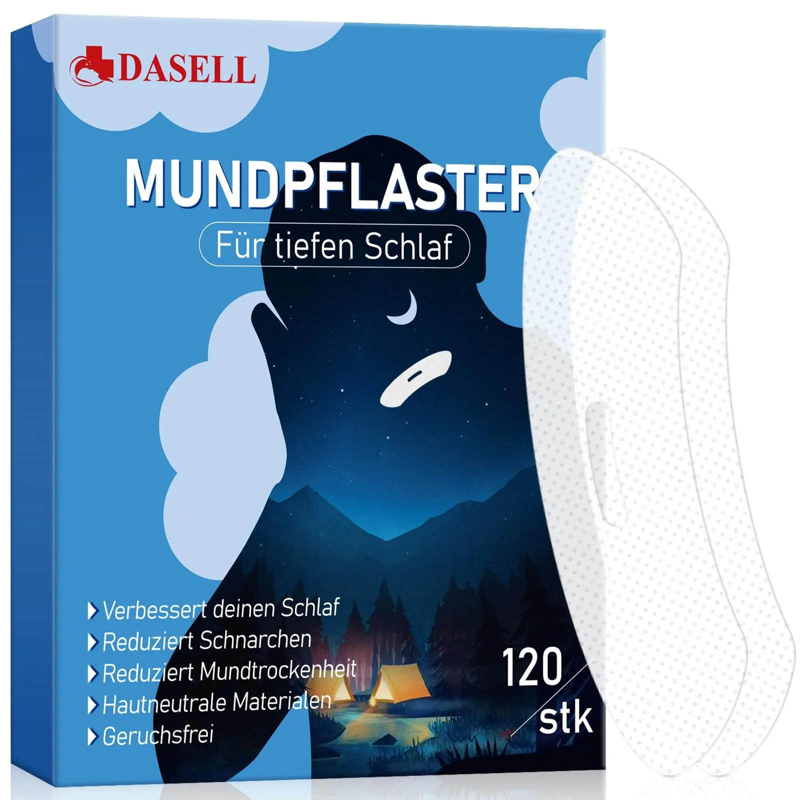 Полоски от храпа для сна, 120 шт. Способствуют дыханию носом, улучшают качество сна., фото №1