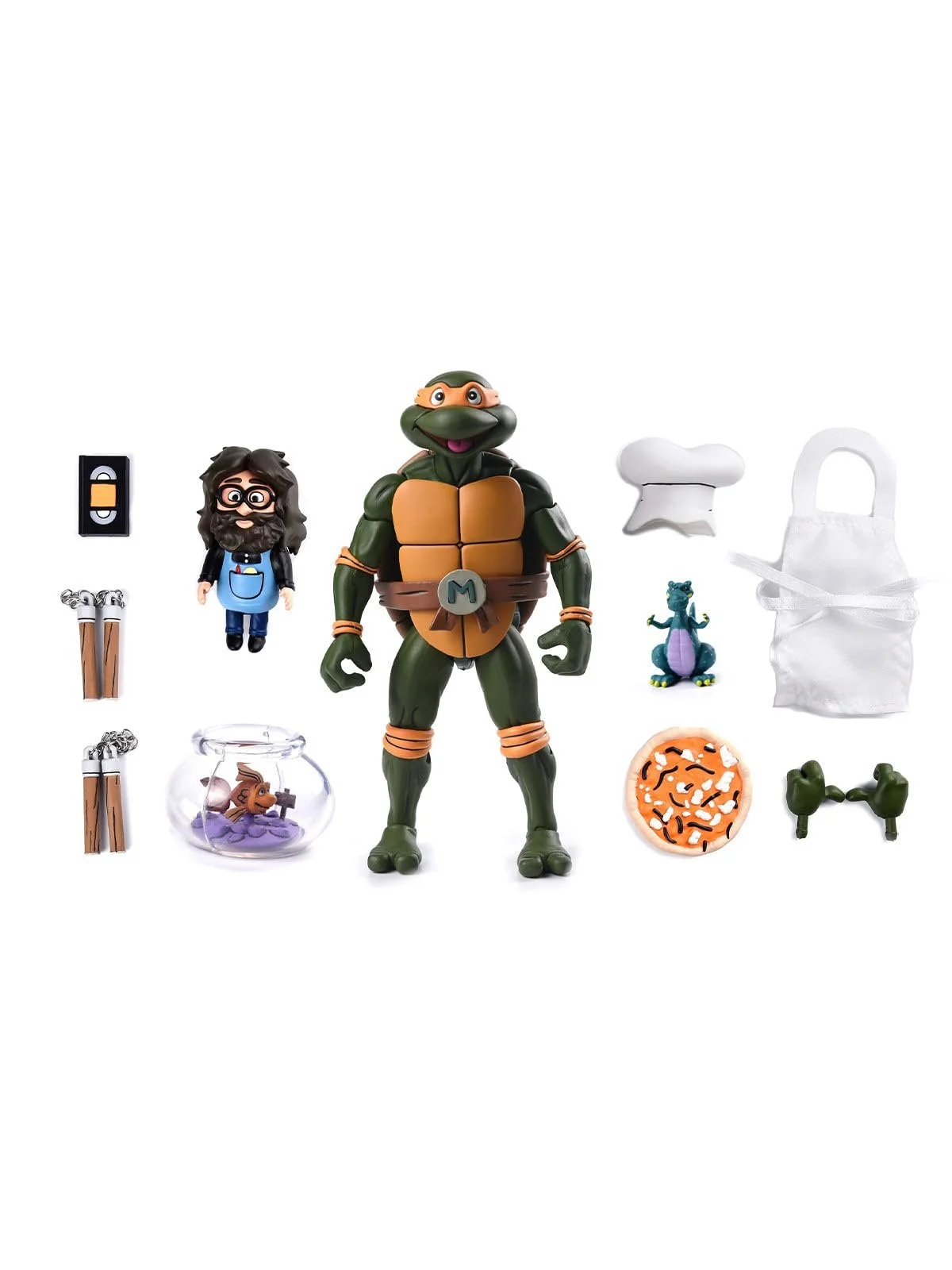 Фигурка NECA Michelangelo Cartoon 18 см, фото №1