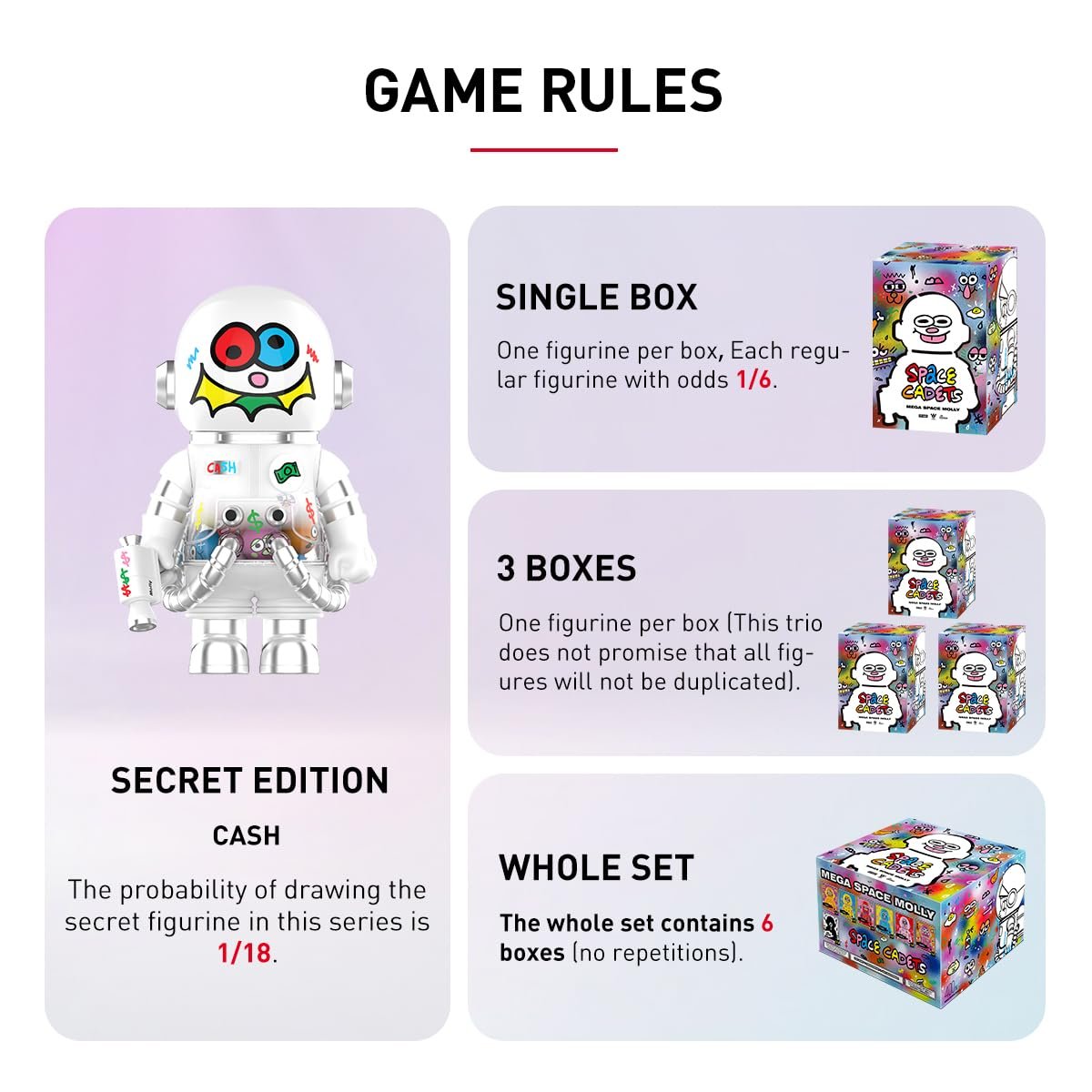 Фигурка POP MART Mega Space Molly 400% серии Jon Burgerman Space Cadets, фото №6