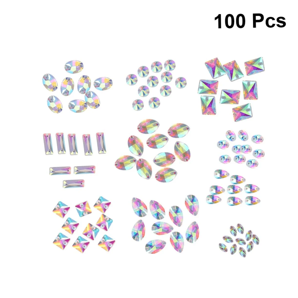 Стрази STOBOK AB, кришталеві різнокольорові з кігтями, різні форми, фото №9