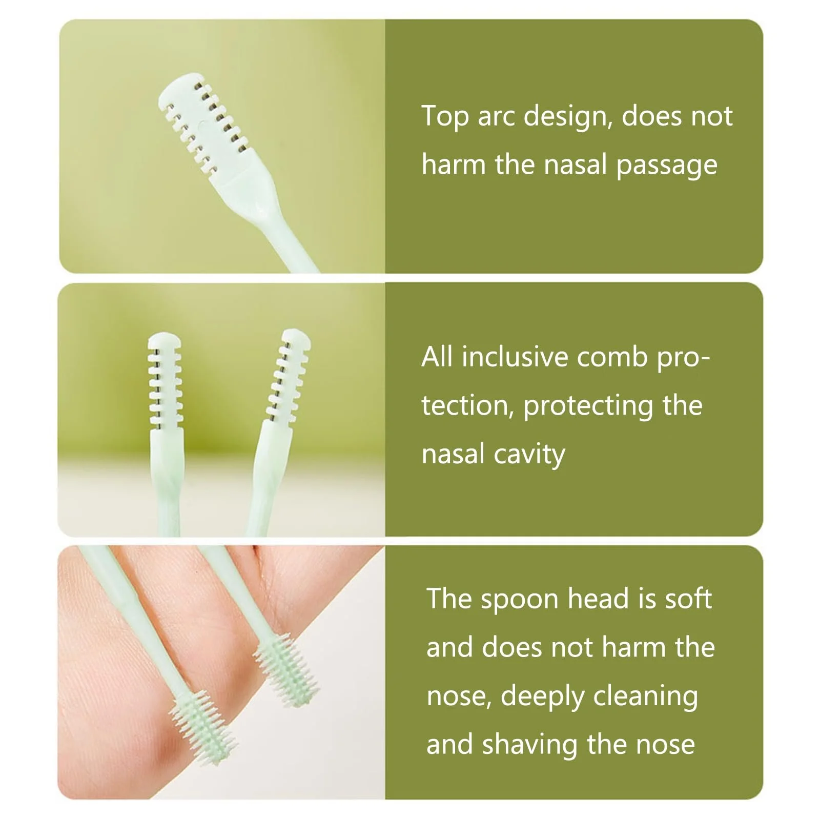 Ручний Чистячий Ніж для Носа Zynewa Чистий Дворежимний Подвійно Лезвийний (пакет 6), фото №6