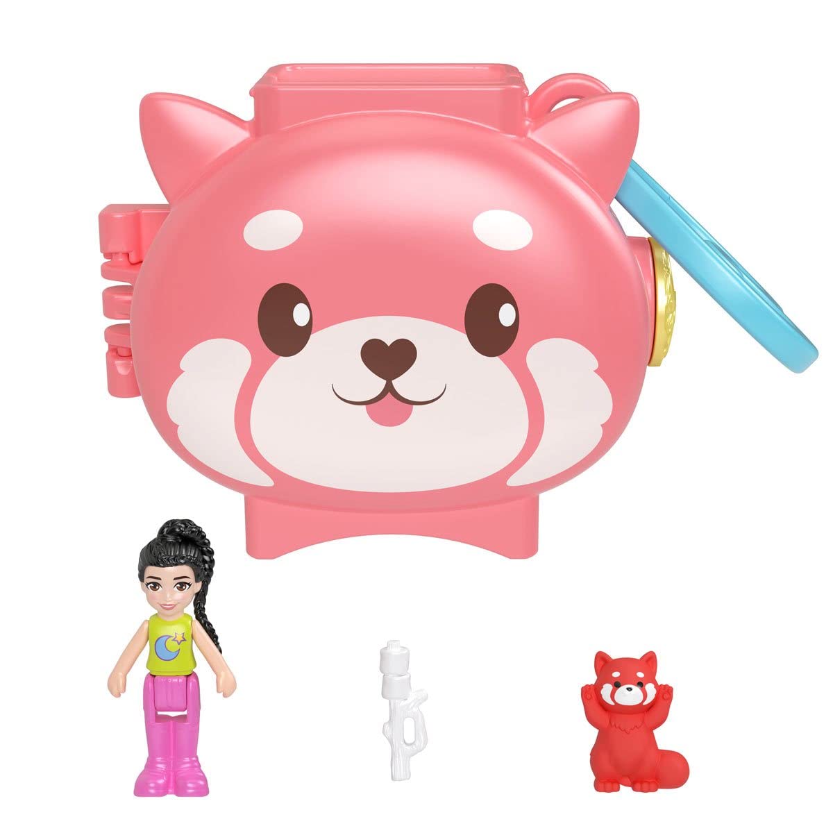 Сет Mattel Polly Pocket Pet Connects HKV49 Red Panda Micro Playset Фігурка + Тварина + Аксесуари, фото №2